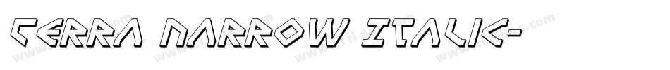 Terra Narrow Italic字体转换